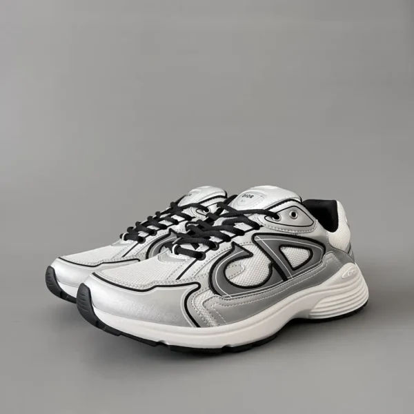 Dior B   Low cut Sports and Leisure Shoes Silver Black Couple's Style