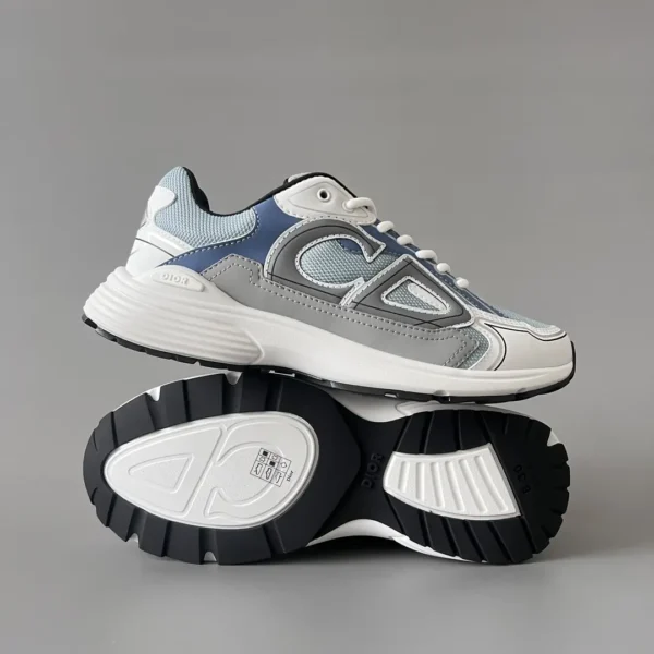 Dior B   Low cut sports and casual shoes in blue and gray for couples - Image 6