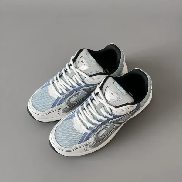 Dior B   Low cut sports and casual shoes in blue and gray for couples - Image 8