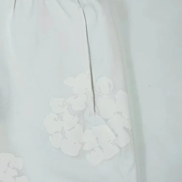Denim Tears Mono White Cotton Flower Sanitary Pants - Image 4