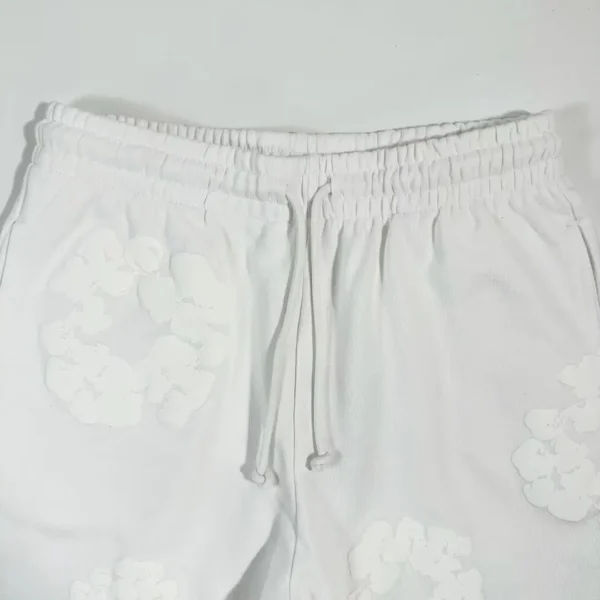 Denim Tears Mono White Cotton Flower Sanitary Pants - Image 3