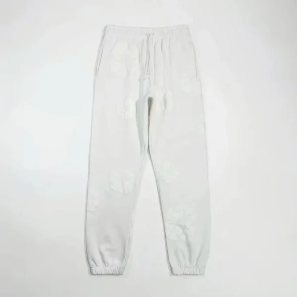 Denim Tears Mono White Cotton Flower Sanitary Pants