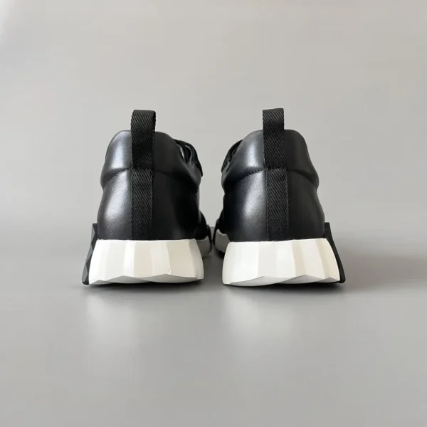 Hermes Bouncing Low cut round toe lace up casual shoes black - Image 5