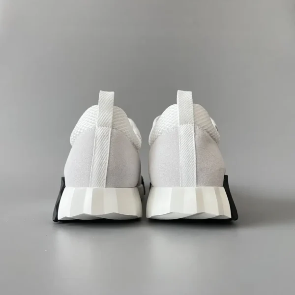 Hermes Bouncing Low cut round toe lace up casual shoes white - Image 5