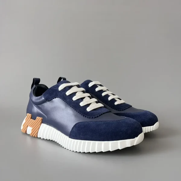 Hermes Bouncing Low cut round toe lace up casual shoes deep - Image 3