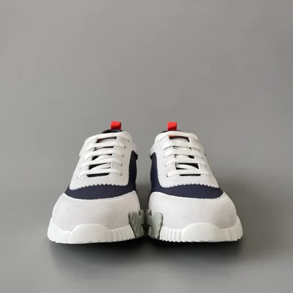 Hermes Bouncing Low cut round toe lace up casual shoes in blue - Image 2