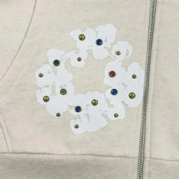 Denim Tears beige Rhinestone gemstone kapok flower - Image 10