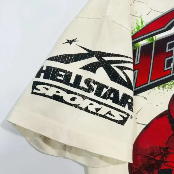 Hellstar beige helmet short sleeved shirt - Image 12