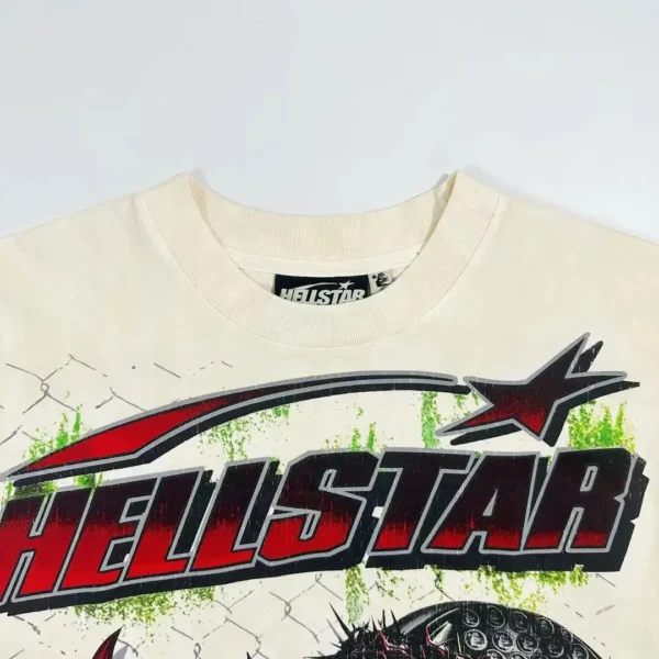 Hellstar beige helmet short sleeved shirt - Image 3