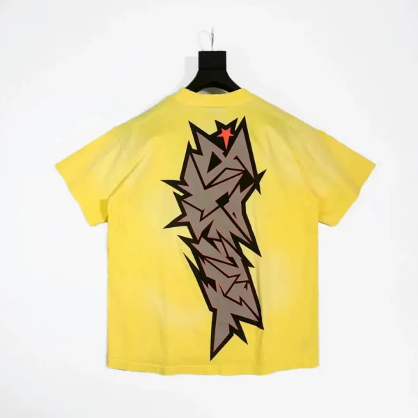 HELLSTAR Yellow Shattered Printed Short Sleeve - Image 2