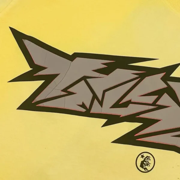 HELLSTAR Yellow Shattered Printed Short Sleeve - Image 5
