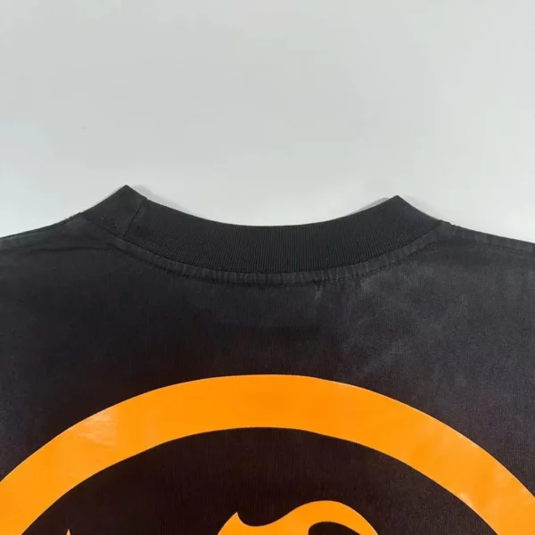 HELLSTAR Orange S-Logo Black Short Sleeve  0423 - Image 8