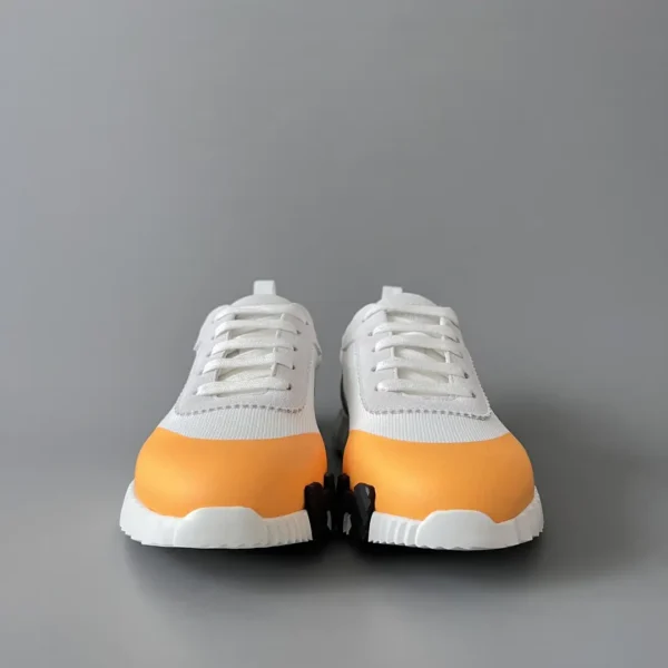 Hermes Bouncing Low cut round toe lace up casual shoes white - Image 2