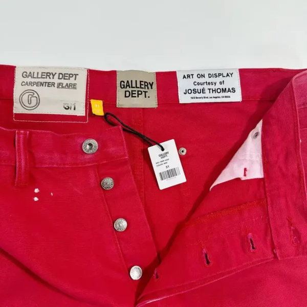Gallery Depot. Red Splash Ink Woodcutter Jeans   031 - Image 6