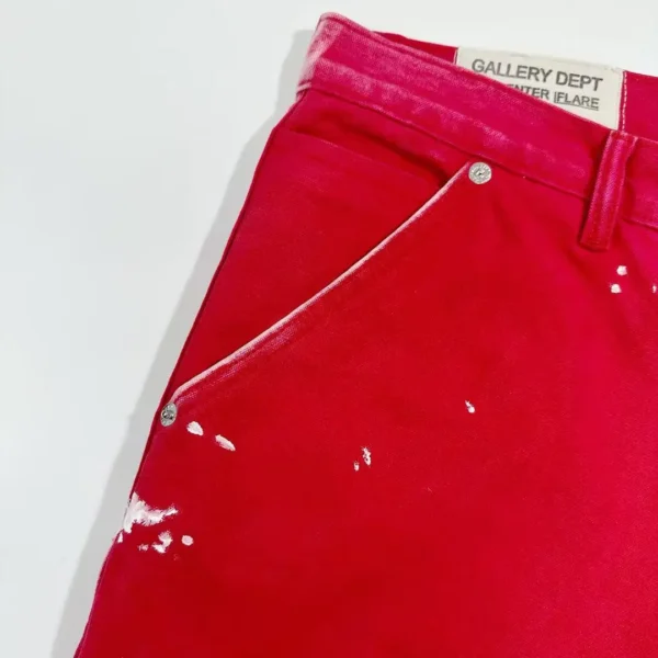 Gallery Depot. Red Splash Ink Woodcutter Jeans   031 - Image 4