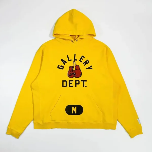 Gallery Depot. Yellow Boxing Size Hoodie   0663