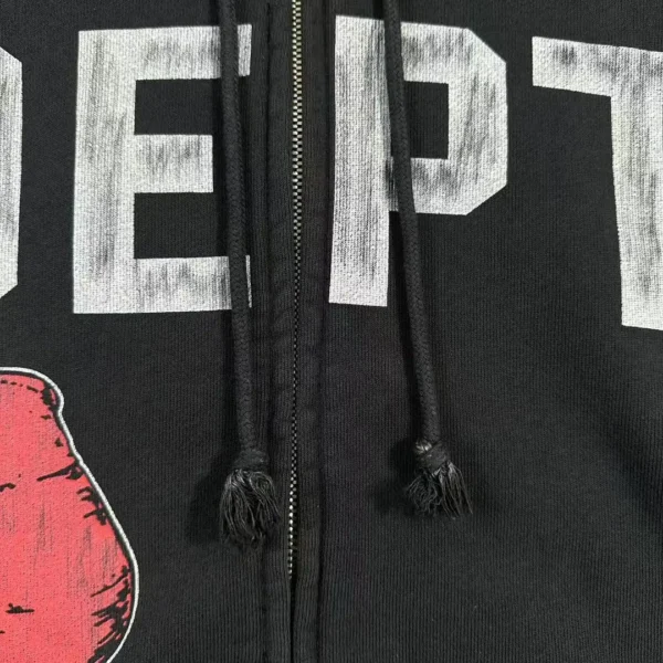 Gallery Depot. Black Boxing Gloves Zipper Hoodie   0512 - Image 5