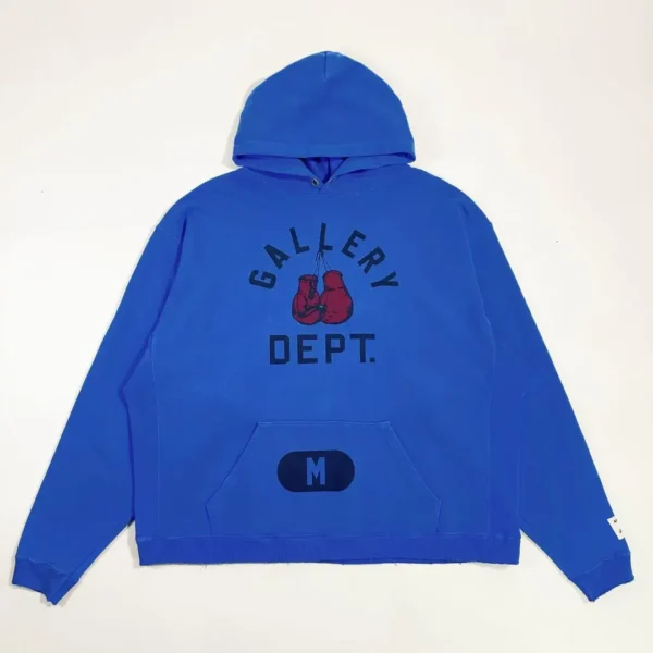 Gallery Depot. Blue Boxing Glove Size Hoodie   0641