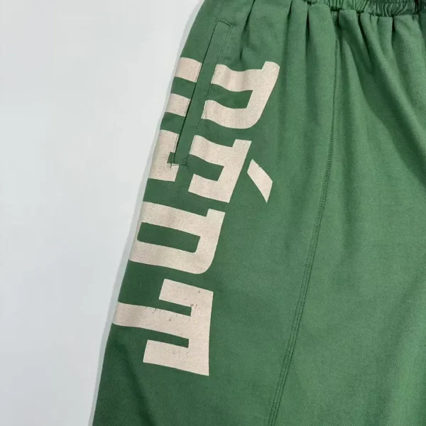 Gallery Depot. Green Side Letter Fitness Shorts   0669 - Image 5