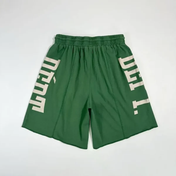 Gallery Depot. Green Side Letter Fitness Shorts   0669 - Image 2