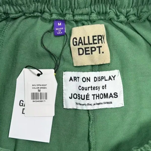 Gallery Depot. Green Side Letter Fitness Shorts   0669 - Image 9
