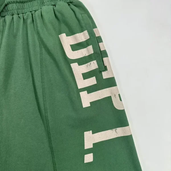 Gallery Depot. Green Side Letter Fitness Shorts   0669 - Image 6