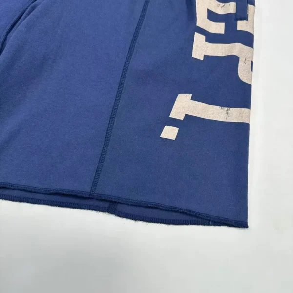 Gallery Depot. Blue Side Letter Fitness Shorts   0669 - Image 8