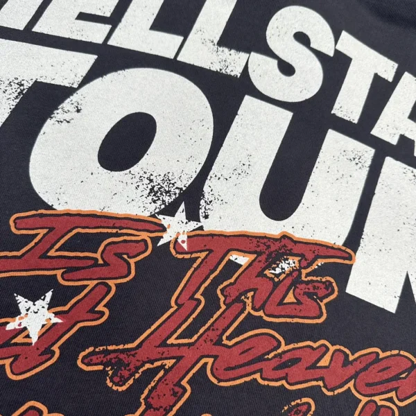 Hellstar Flame Letter Washed Black Hoodie 0694
*Weaving 4 - Image 8