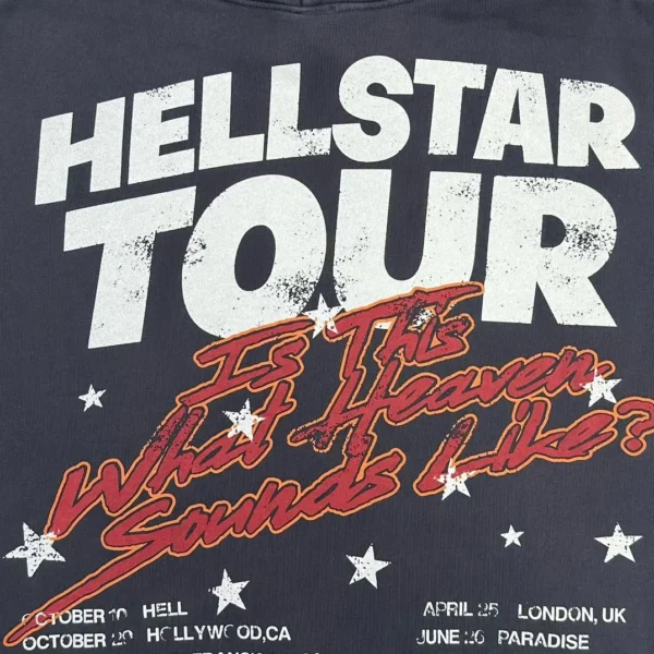 Hellstar Flame Letter Washed Black Hoodie 0694
*Weaving 4 - Image 7