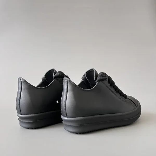 Rick Owens      New Coarse Lace Series - Mainline All Black Low Top Lace - Image 4