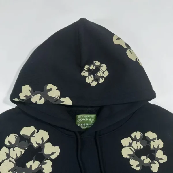 Denim Tears CPFM Black Branch Leaf Cotton Hat - Image 3