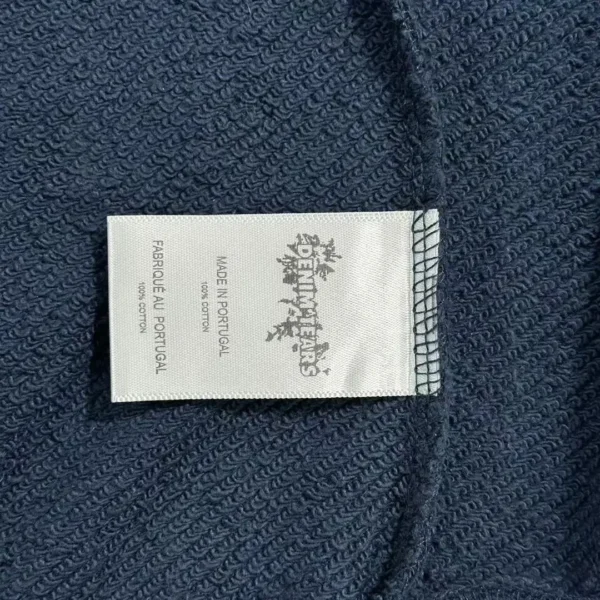 Denim Tears Tibetan Blue Hot Silver Flower Zipper Hoodie  0711 - Image 9