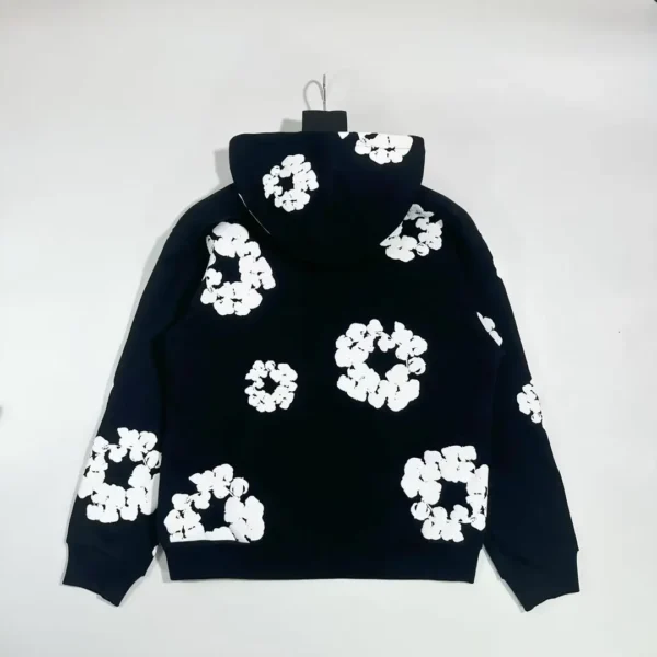 Denim Tears Mono Black Kapok Hoodie - Image 2