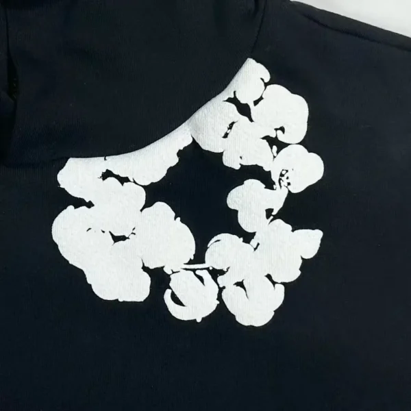 Denim Tears Mono Black Kapok Hoodie - Image 5