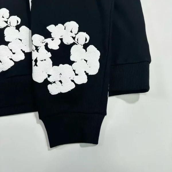 Denim Tears Mono Black Kapok Hoodie - Image 8