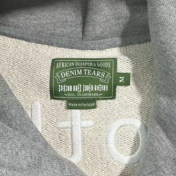 Denim Tears CPFM Smiling Gray Hoodie - Image 3