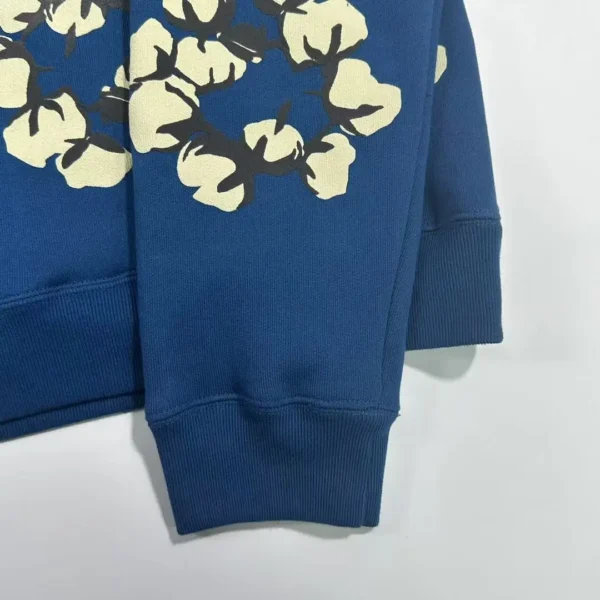 Denim Tears CPFM Tibetan Green Branch Leaf Cotton Flower Hoodie - Image 6