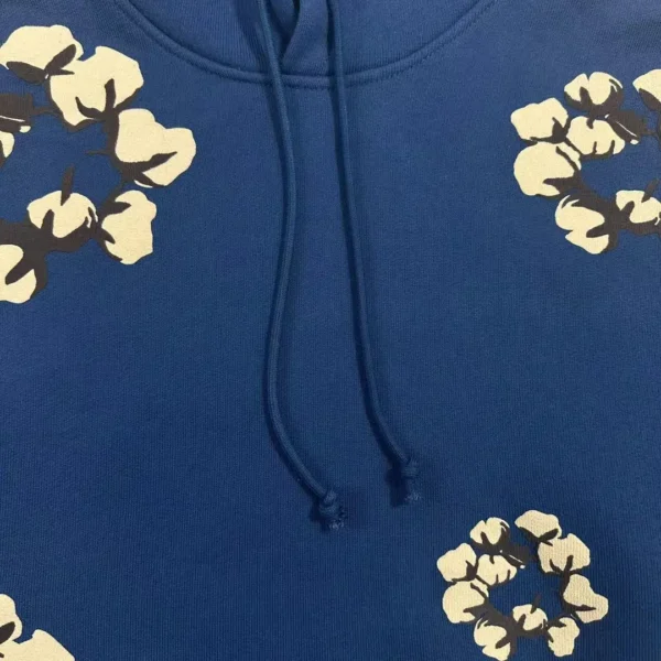 Denim Tears CPFM Tibetan Green Branch Leaf Cotton Flower Hoodie - Image 3