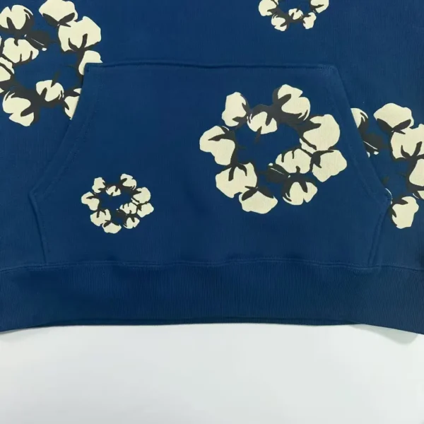 Denim Tears CPFM Tibetan Green Branch Leaf Cotton Flower Hoodie - Image 4