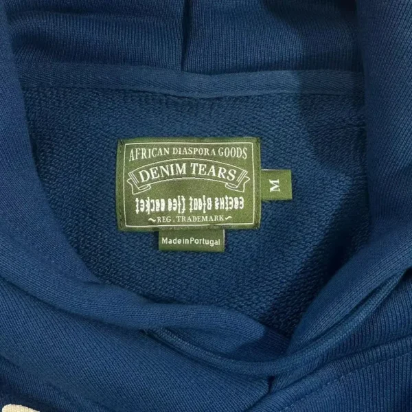 Denim Tears CPFM Tibetan Green Branch Leaf Cotton Flower Hoodie - Image 7