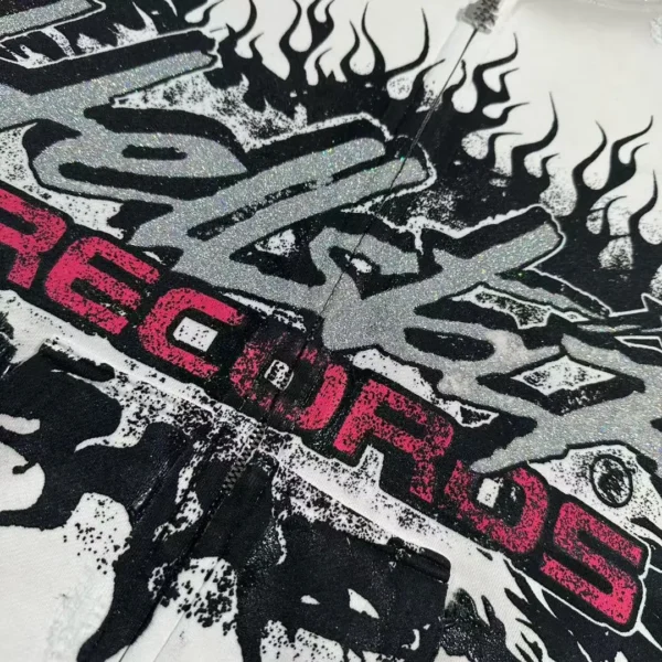 Hellstar White RECORDS Zipper Hoodie - Image 5
