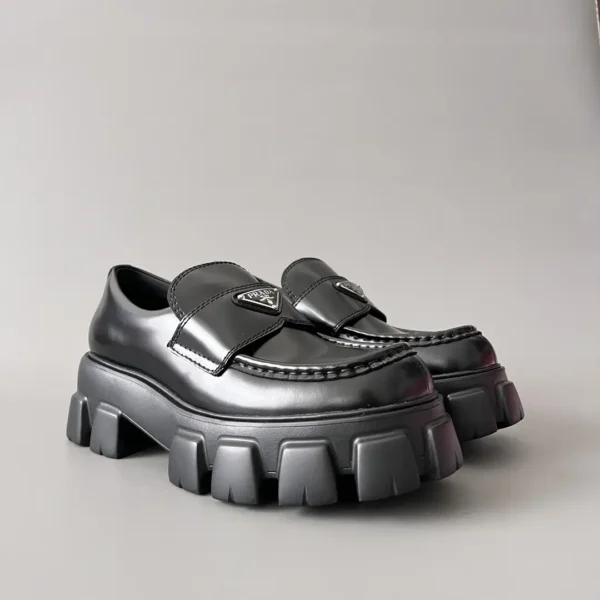 PRADA Prada Monolith leather ankle sole thick soled loafers - Image 3