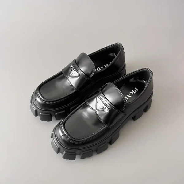 PRADA Prada Monolith leather ankle sole thick soled loafers - Image 8