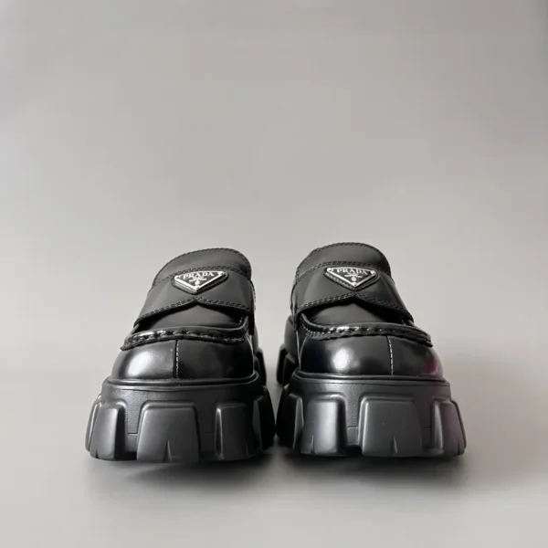 PRADA Prada Monolith leather ankle sole thick soled loafers - Image 2