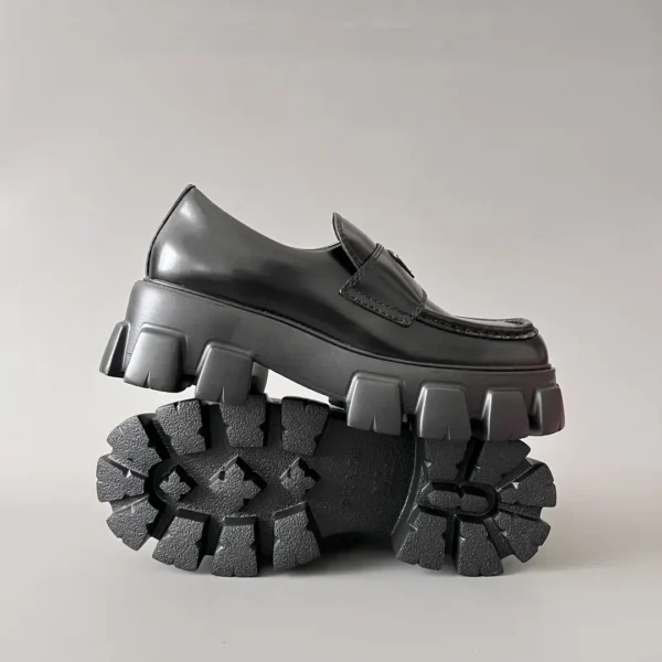 PRADA Prada Monolith leather ankle sole thick soled loafers - Image 6