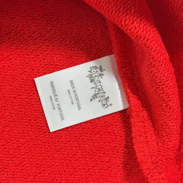 Denim Tears CPFM Large Branch Leaf Wood Cotton Red Round Neck Hoodie - Image 11