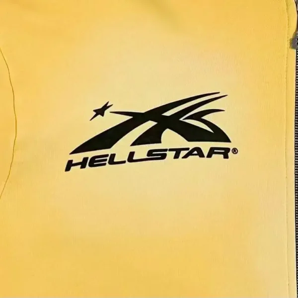 Hellstar Sports Yellow Zipper Hoodie - Image 4
