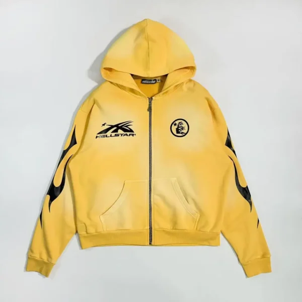 Hellstar Sports Yellow Zipper Hoodie