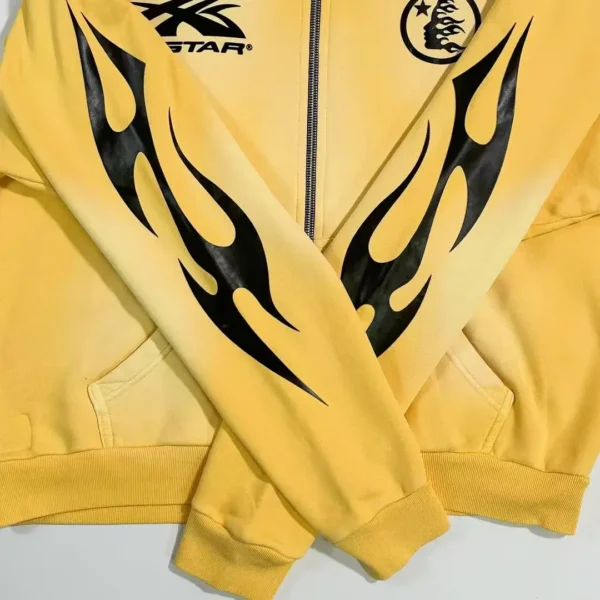 Hellstar Sports Yellow Zipper Hoodie - Image 7