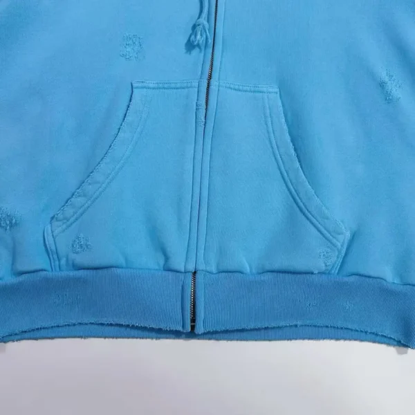 Hellstar Sports Blue Zipper Hoodie - Image 7